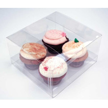 Custom Folding Crytal Plastic Box for Cake (PET container)